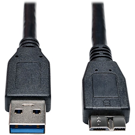 Eaton Tripp Lite Series USB 3.0 SuperSpeed Device Cable (A to Micro-B M/M) Black, 1 ft. (0.31 m) - USB cable - U326001BK