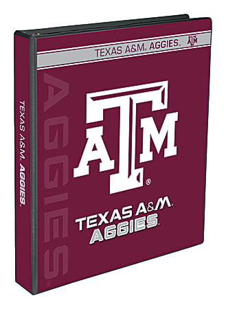 Markings by C.R. Gibson® 3-Ring Binder, 1" Round Rings, Texas A&M Aggies
