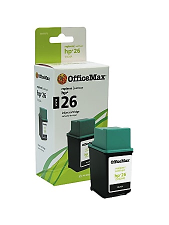 OfficeMax® Brand OM98676 Remanufactured Ink Cartridge Replacement For HP 26A Black