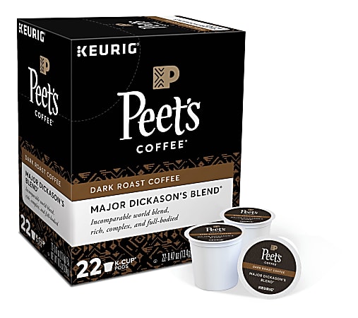 Peet's® Coffee & Tea Single-Serve Coffee K-Cup®, Major Dickason's Blend, Carton Of 22