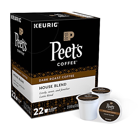 Peet's® Coffee & Tea Single-Serve Coffee K-Cup®, House Blend, Carton Of 22