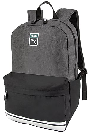 Puma Backpack With 15" Laptop Sleeve, Archetype, Black/Gray