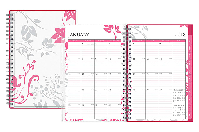 Blue Sky™ Weekly/Monthly Planner, 5" x 8", 50% Recycled, Alexandra, January to December 2018 (1016-18)