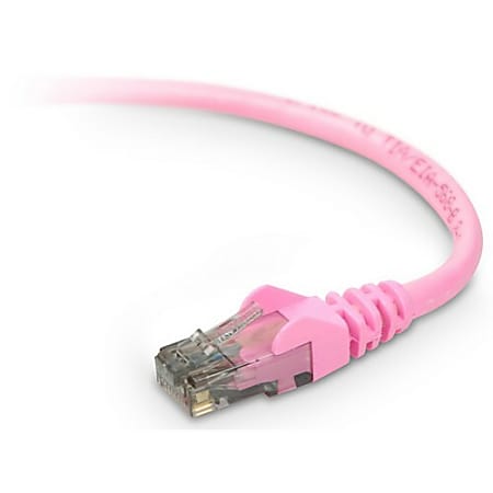 Belkin High Performance Cat. 6 UTP Network Patch Cable - RJ-45 Male - RJ-45 Male - 29.86ft - Pink