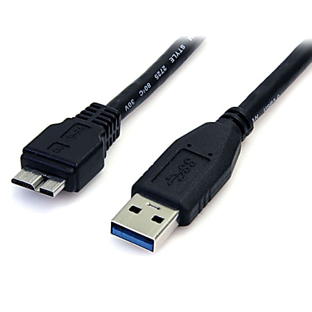 StarTech.com 3 ft Black SuperSpeed USB 3.0 (5Gbps) Cable A to Micro B - Connect a USB 3.2 Gen1 Micro USB External Hard drive to your computer