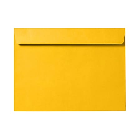 LUX Booklet 6" x 9" Envelopes, Gummed Seal, Sunflower Yellow, Pack Of 500
