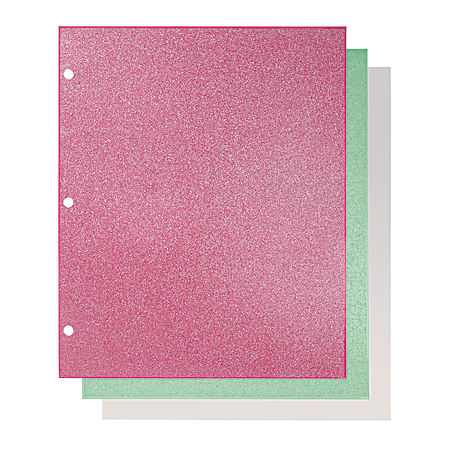 Divoga® Fashion Portfolio Folders, 9 1/2" x 11 1/2", Letter Size, Merry & Bright, Pack Of 3