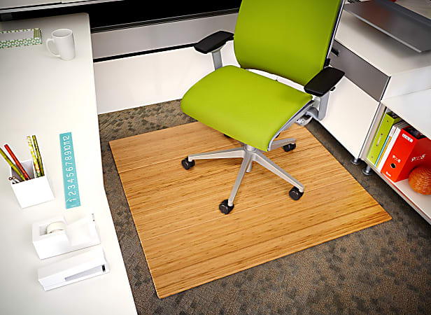 Anji Mountain Deluxe Roll Up Chair Mat Rectangular 43 x 48 Natural