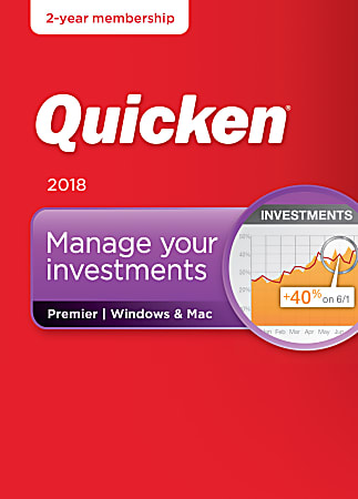 Quicken® Premier 2018, 2-Year Subscription, For PC/Mac®, Disc