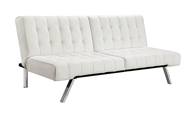 DHP Emily Convertible Futon, Vanilla White