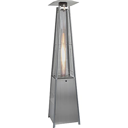 Hanover 7-Ft. Pyramid Propane Patio Heater in Stainless Steel - Gas - 12.31 kW - Outdoor - Stainless Steel