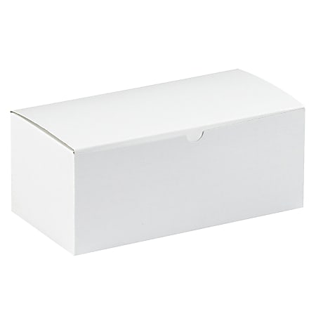 Office Depot® Brand Gift Boxes, 10"L x 5"W x 4"H, 100% Recycled, White, Case Of 100
