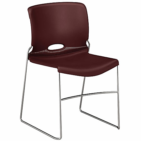 HON® Olson Stacker® Chairs, 17 1/2"H x 17 1/4"W x 18 1/4"D, Mulberry, Set Of 4