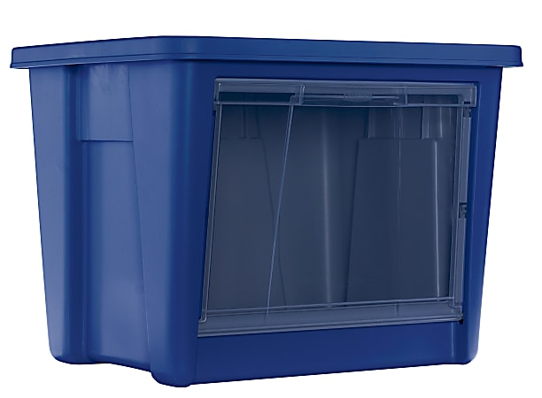 Rubbermaid® All Access Storage Organizer, Medium, 15" x 17 1/2" x 19 1/2", Indigo