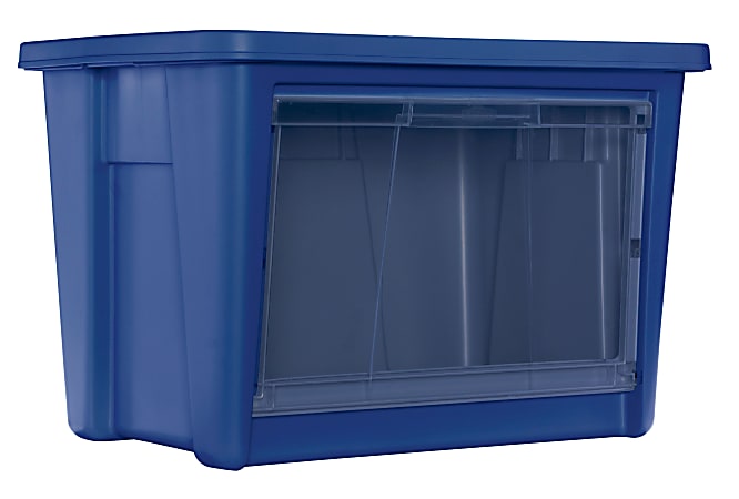 Rubbermaid All Access Storage Organizer Large 15 18 x 17 12 x 22 116 Indigo  - Office Depot