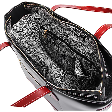 McKleinUSA Serafina Tote 15 H x 12 12 W x 6 D BlackRed - ODP