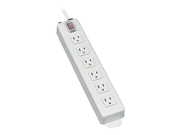 Surge Protector, 6 Outlet, 790 Joules, LED, 15-ft Cord