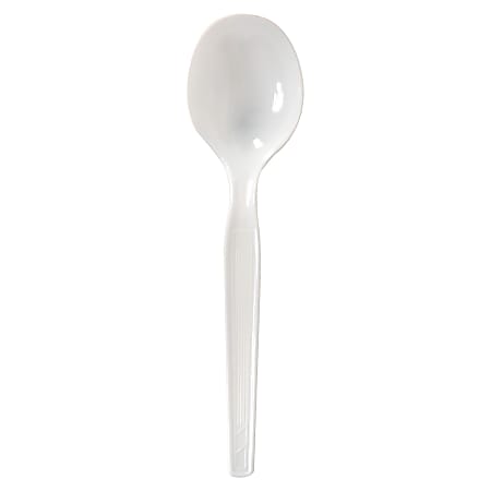 Dixie Heavy Medium-weight Disposable Soup Spoons Grab-N-Go by GP Pro - Soup Spoon - 1000 x Soup Spoon - White - 100/Box - 1000 / Carton