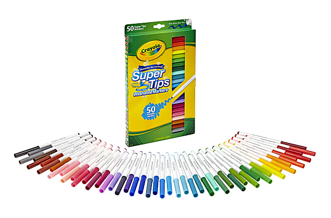 Crayola Washable Markers With Retractable Tips Conical Tip