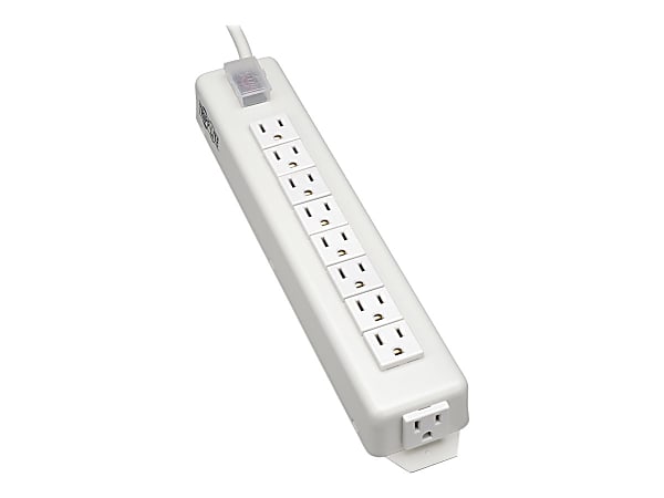 Tripp Lite Power Strip 120V 5-15R 9 Outlet Metal 15' Cord 5-15P - Power strip - 15 A - AC 120 V - input: NEMA 5-15 - output connectors: 9 (NEMA 5-15) - 15 ft cord - light gray