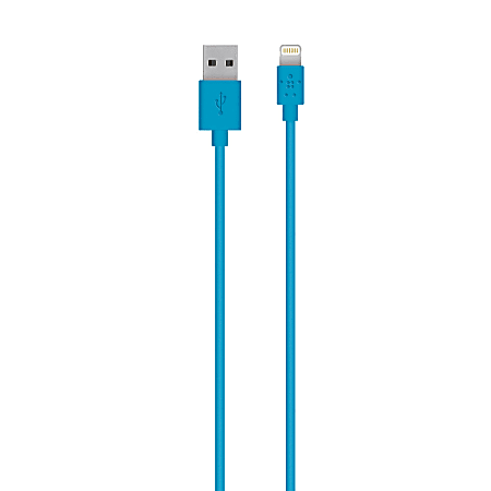 Belkin® Lightning/USB ChargeSync Cable For Apple® iPhone® 5, iPad® And iPod®, Blue