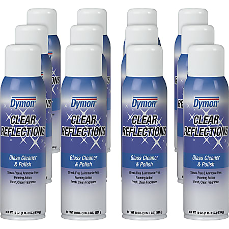 Glass Cleaner Aerosol Spray - 12 Cans/Case