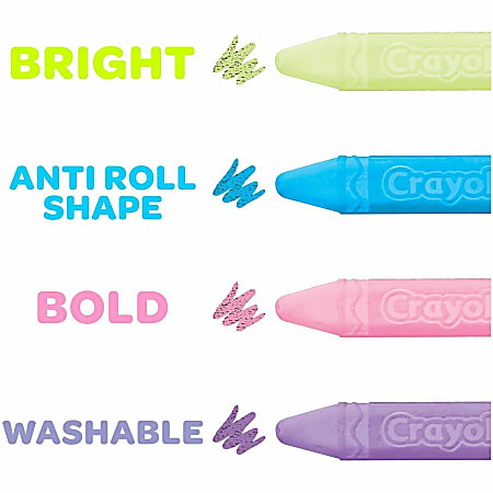 Crayola Washable Sidewalk Chalk Assorted Colors Box Of 24 Pieces