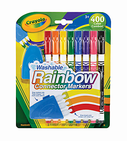 Crayola 8ct Washable Rainbow Connector Markers