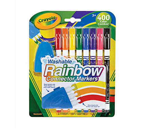 Crayola® Fabric Marker Classpack, Ten Assorted Colors, 8