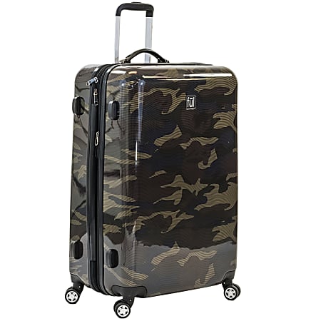 ful Ridgeline ABS Upright Rolling Suitcase, 28"H x 20 1/2"W x 11 1/2"D, Camouflage