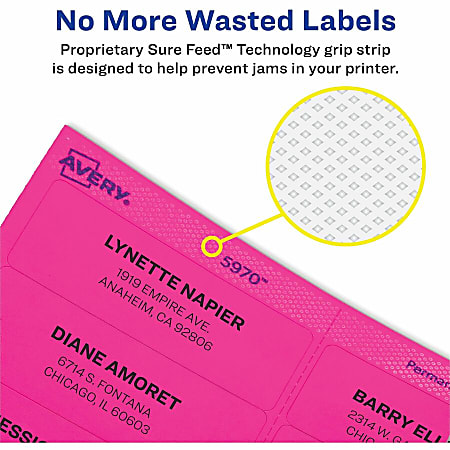 Avery® Removable Laser/Inkjet Organization Labels, AVE6482, 3 1/3