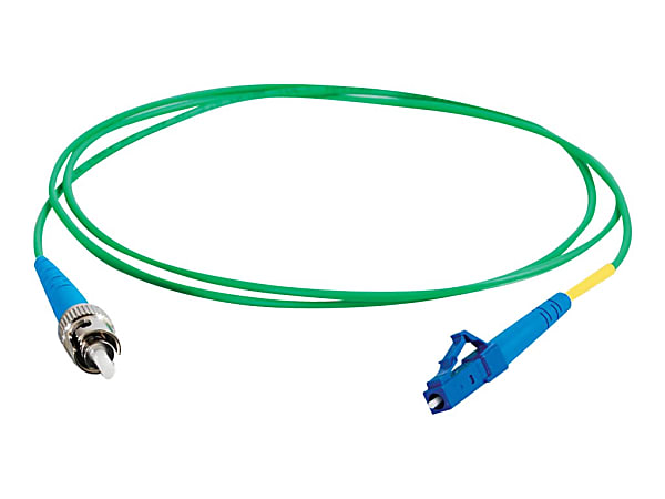 C2G 1m LC-ST 9/125 Simplex Single Mode OS2 Fiber Cable TAA - Green - 3ft - Patch cable - LC single-mode (M) to ST single-mode (M) - 1 m - fiber optic - simplex - 9 / 125 micron - OS2 - green
