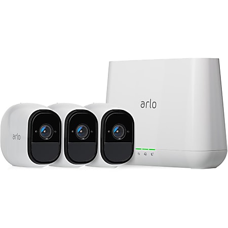 NetGear Arlo Pro HD IndoorOutdoor Security System With 3 Cameras Depot