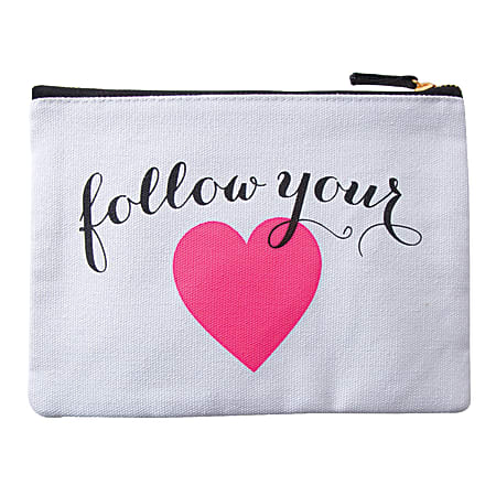 See Jane Work® Pencil Pouch, Fashion Heart/White