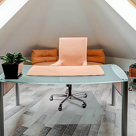 Floortex® Cleartex® Unomat® Anti-Slip Lipped Chair Mat For Hard Floors And Carpet Tiles, 48" x 53", Clear