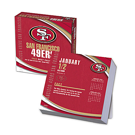 Lang Turner Licensing Boxed Daily Desk Calendar, 5-1/4" x 5-1/4", San Francisco 49ers, January To December 2022