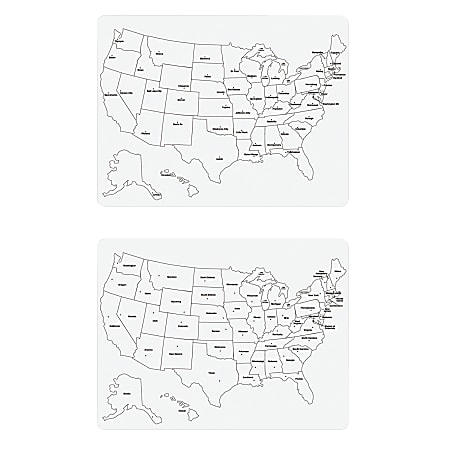 Creativity Street Two-Sided U.S Map Whiteboard CKC9873 