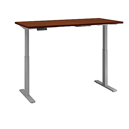 Bush Business Furniture Move 60 Series 72"W x 30"D Height Adjustable Standing Desk, Hansen Cherry/Cool Gray Metallic, Premium Installation