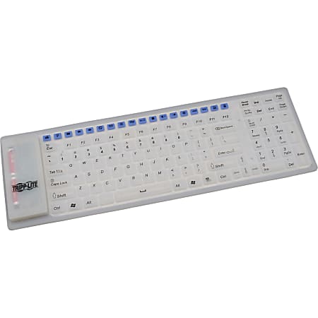 Tripp Lite Wireless Multimedia Flexible Keyboard Notebook / Laptop Computer Peripheral Devices - USB - White
