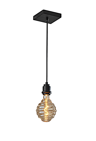 Adesso® Wren Pendant Lamp, 5"W, Natural/Black