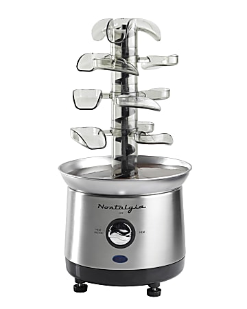 Nostalgia Electrics NCFF1000SS Stainless Steel Cascading Fondue Fountain, Silver