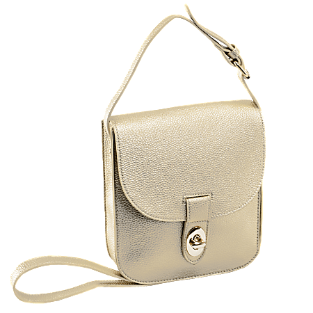 Parinda MAYA II Textured Faux Leather Crossbody Bag, 8" x 7 1/2" x 2", Bronze