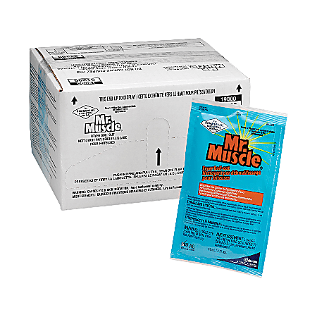 JohnsonDiversey Mr. Muscle Fryer Boil-Out Cleaner Packets, 2 Oz., Case Of 36