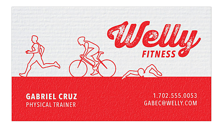 Custom 1-Color Raised Print Business Cards, 1-Side, 3-1/2" x 2", White Laid, Pack Of 250 Cards