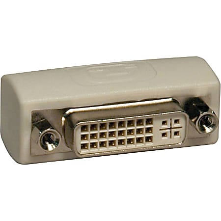 Eaton Tripp Lite Series DVI Coupler Gender Changer (F/F) - 1 x DVI-I Female Video - 1 x DVI-I Female Video - Ivory