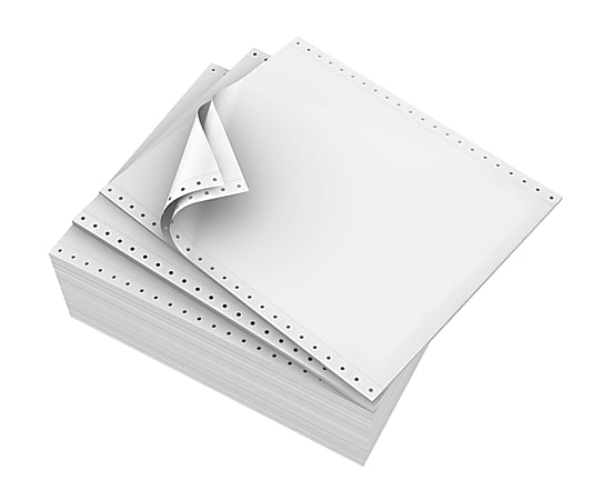 Domtar Continuous Form Paper 2 Part Carbonless 9 12 x 11 White Carton Of  1700 Forms - Office Depot