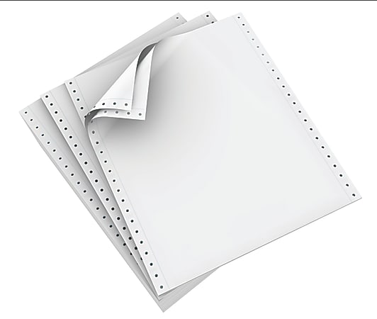 Domtar Continuous Form Paper 2 Part Carbonless 9 12 x 11 White