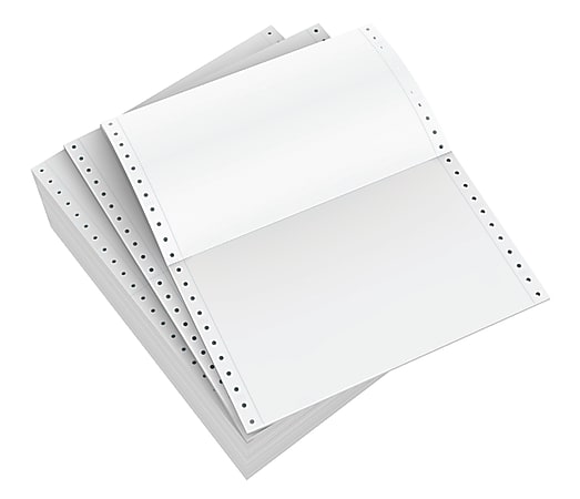 Domtar Earth Choice® White Standard Perforation Continuous Form Paper 12 X  8-1/2