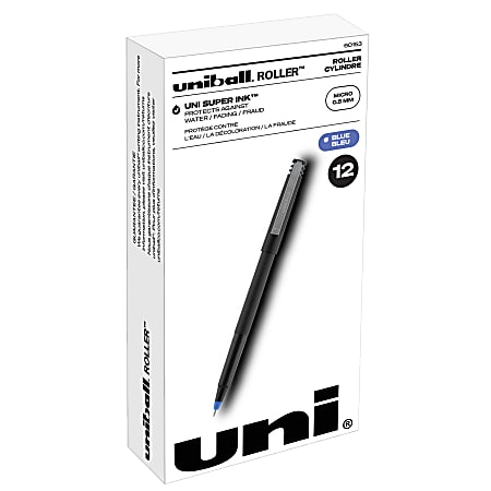 uni-ball® Rollerball™ Pens, Micro Point, 0.5 mm, 80%