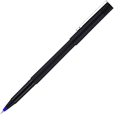uni ball Rollerball Pens Micro Point 0.5 mm 80percent Recycled Black Barrel  Black Ink Pack Of 12 Pens - Office Depot